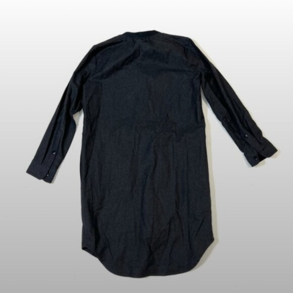 Madewell Flannel Latitude Shirt Mini Dress in Charcoal Grey - Picture 4 of 5